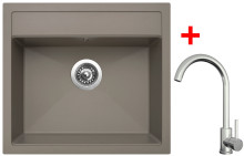 Sinks SOLO 560 Truffle + ARCO celonerezová 